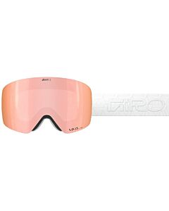 2026 Giro Contour RS Goggle- White Crystals w/ Vivid Rose Gold + Vivid Infrared