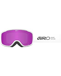 2026 Giro Cruz Goggle- White Stacked w/ Amber Pink