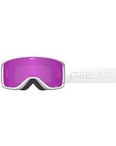 2026 Giro Sagen Goggle- White Stacked w/ Amber Pink + Yellow