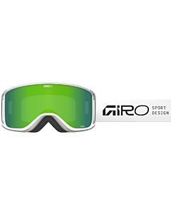 2026 Giro Sagen Goggle- White Stacked w/ Loden Green + Yellow