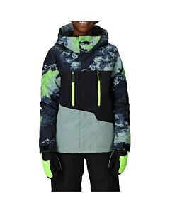686 Geo Insulated Jacket Boy's- Blue Hemisphere Colorblock