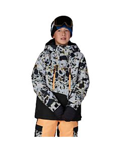 686 Geo Insulated Jacket Boys'- Grey Tundra Colorblock