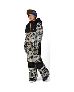 686 Shazam Insulated One-Piece Boys'- Grey Tundra Colorblock