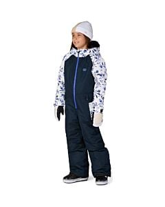 686 Shine Insulated One-Piece Girls'- Blue Porcelain Colorblock