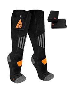 Action Heat AA Battery Heated Wool Sock- Black