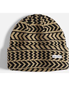 Autumn Chevron Beanie- Chinchilla