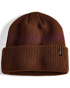 Autumn Mini Stripe Beanie- Brown Iris
