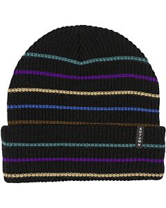 Autumn Multi Stripe Beanie- Black