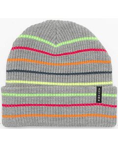 Autumn Multi Stripe Beanie- Grey