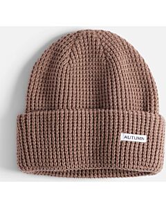 Autumn Waffle Beanie- Dusty Mauve