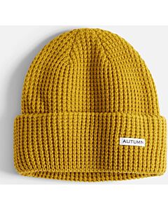 Autumn Waffle Beanie- Olive Ochre