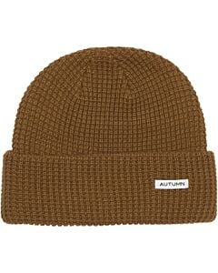 Autumn Waffle Beanie- Work Brown