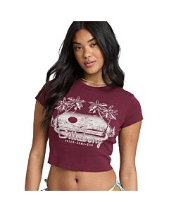 Billabong Catch Some Sun Tee Women's- Red Dehlia