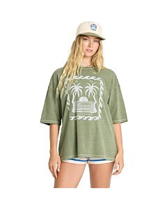Billabong Wave Stamp Tee Women's- Army Green