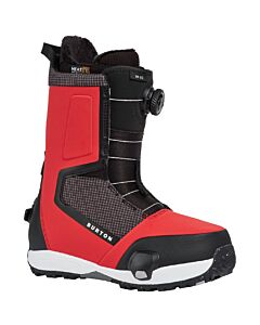 Burton 2027 Highshot Step On Boot Men's- Geranium Red Grid/Black