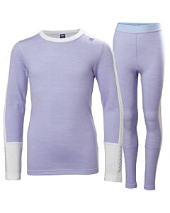 Helly Hansen Lifa Merino Midweight Set Junior- Bright Lavender