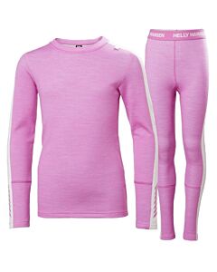 Helly Hansen Lifa Merino Midweight Set Junior- Meta Pink