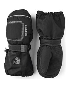 Hestra Baby Zip Long Mitt Kid's- Black/ Black