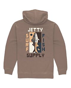 Jetty Quadrant Hoodie Men's- Brown