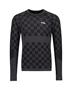 Mons Royale Ascender Merino L/S Men's- Forged Iron/ Black