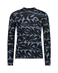 Mons Royale Cascade Merino L/S Men's- Signal Lost Goblin Blue