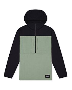 Mons Royale Off Grid Mernio Fleece 1/2 Zip Men's- Willow/ Black