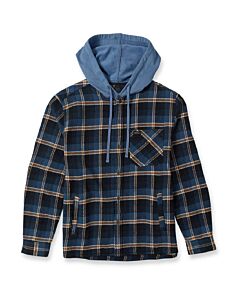 Quiksilver Saltwater Hooded Flannel Men's- Dark Denim