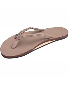 Rainbow Flirty Braid Sandal Women's- Dark Brown