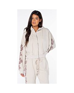 Roxy Fringing Reefs Hoodie Women's- Pumice Stone Fringing Reefs