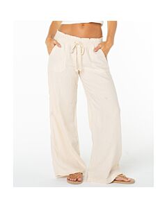 Roxy Oceanside Wide Leg Pant Women's- Parchment Solid