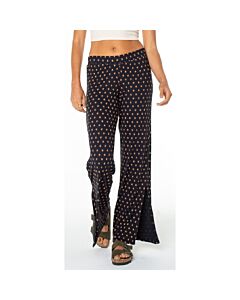 Roxy Summer Fling Rib Pant Women's- Anthracite Plumeria Stamp Ditsy