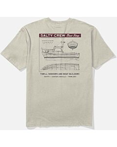 Salty Crew Boat Shop Classic Tee Men's- Bone