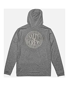 Salty Crew Global Hooded Sunshirt Men's- Charcoal