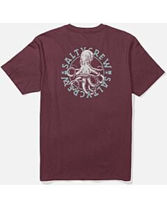 Salty Crew Tentacles Tee Men's- Burgundy