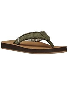 Sanuk Fraid Not Flip Flop Men's- Dark Olive