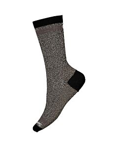 Smartwool Cozy Larimer Crew Sock- Black-Taupe Heather