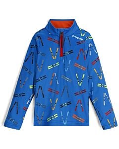 Spyder International 1/2 Zip Boy's- Cobalt Fries