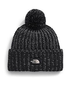 The North Face Cozy Chunky Cabin Beanie- TNF Black/White Dune