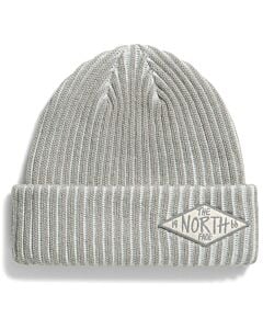 The North Face Salty Lined SE Beanie- Stone Slab/TNF 66 Patch