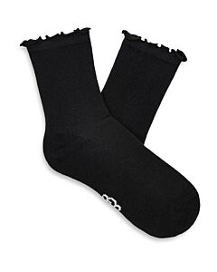 Ugg Karsyn Lettuce Edge Sock Women's- Black