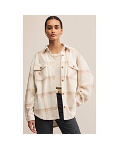 Z Supply Hiker Two Tones Fleece Jacket Women's- Smokey