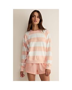 Z Supply Saldana Stripe Crew Women's- Bellini
