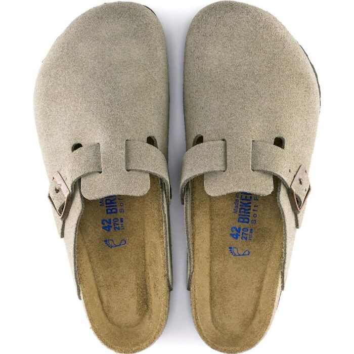 靴 BIRKENSTOCK Boston Taupe 41 Narrow SFB Birkenstock Boston Narrow Women's- Taupe
