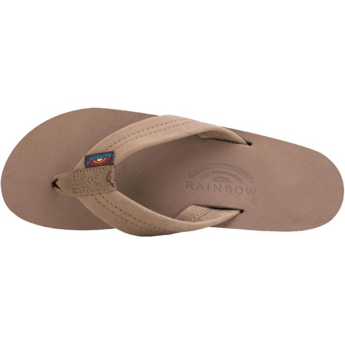 Rainbow Leather Double Layer Sandal Women's- Dark Brown