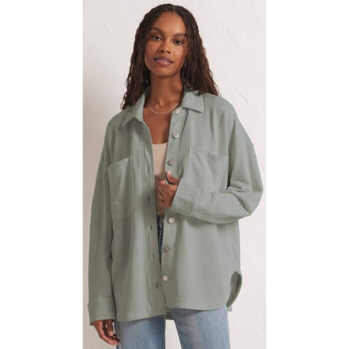 Z Supply All Day Knit Jacket Women's- Worn Jade