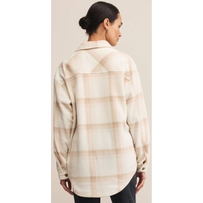 Z Supply Hiker Two Tones Fleece Jacket Women's- Smokey